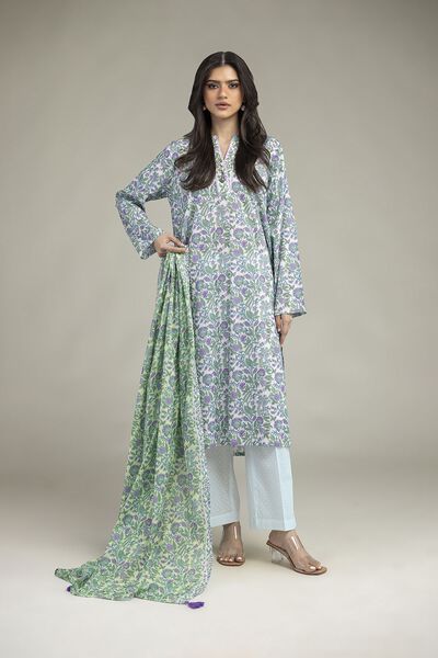 Printed Lawn Fabrics 3 Piece