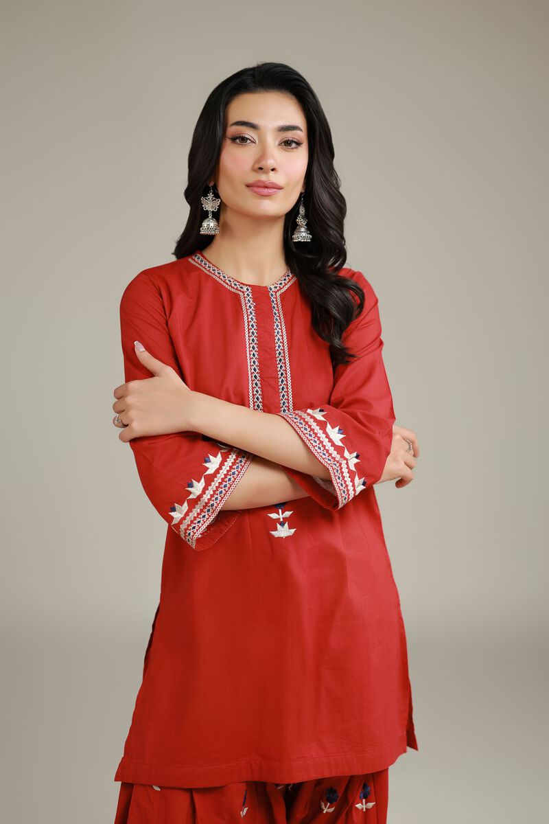 Red Cambric Kurta