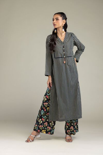 Black Floral Pants, image 1