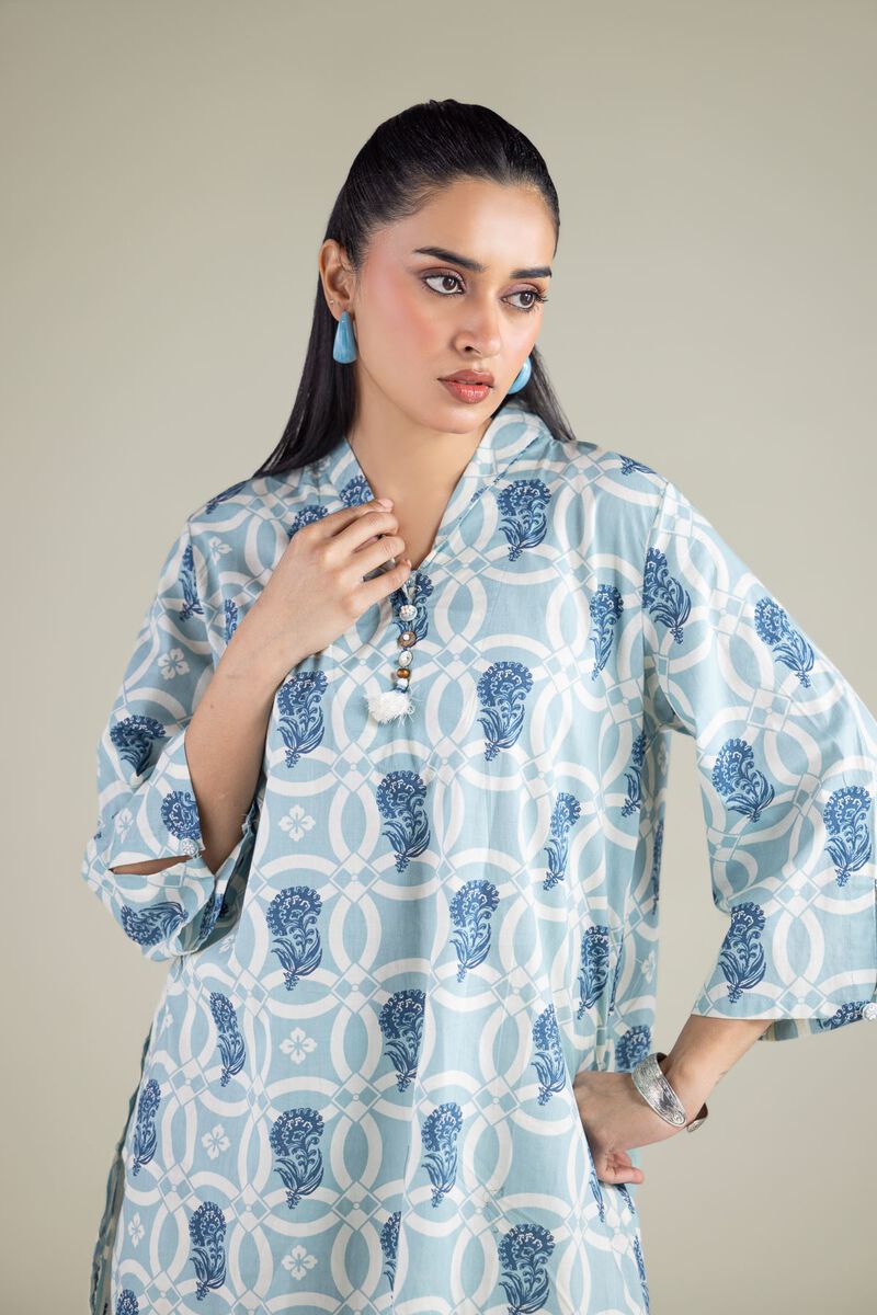 Floral V-Neck Kurta
