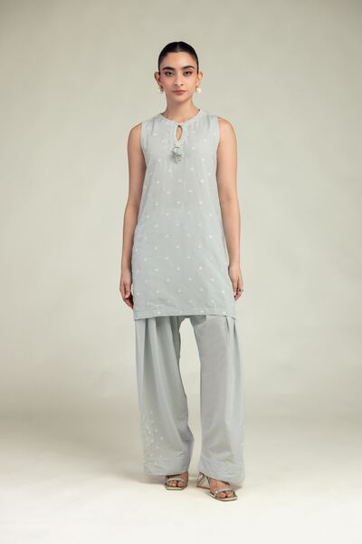 Lawn Sleeveless Kurta, image 1