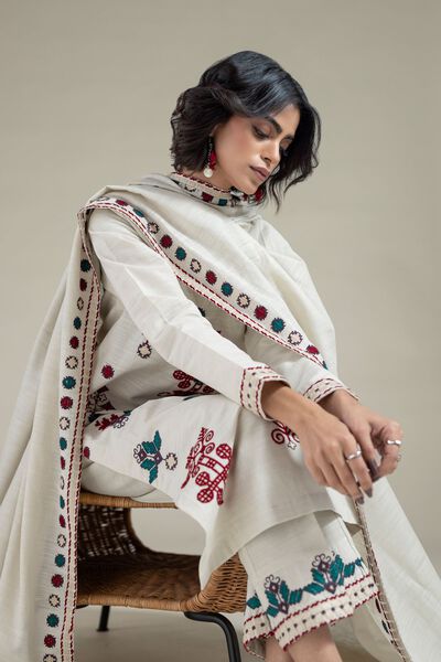 Embroidered | Khaddar
            
        Kurta