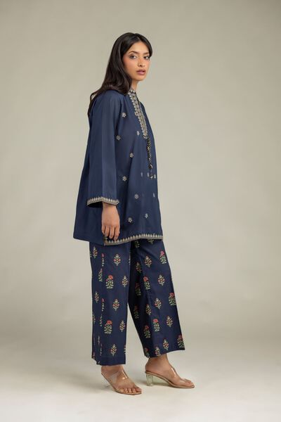 Floral Navy Pants, image 1