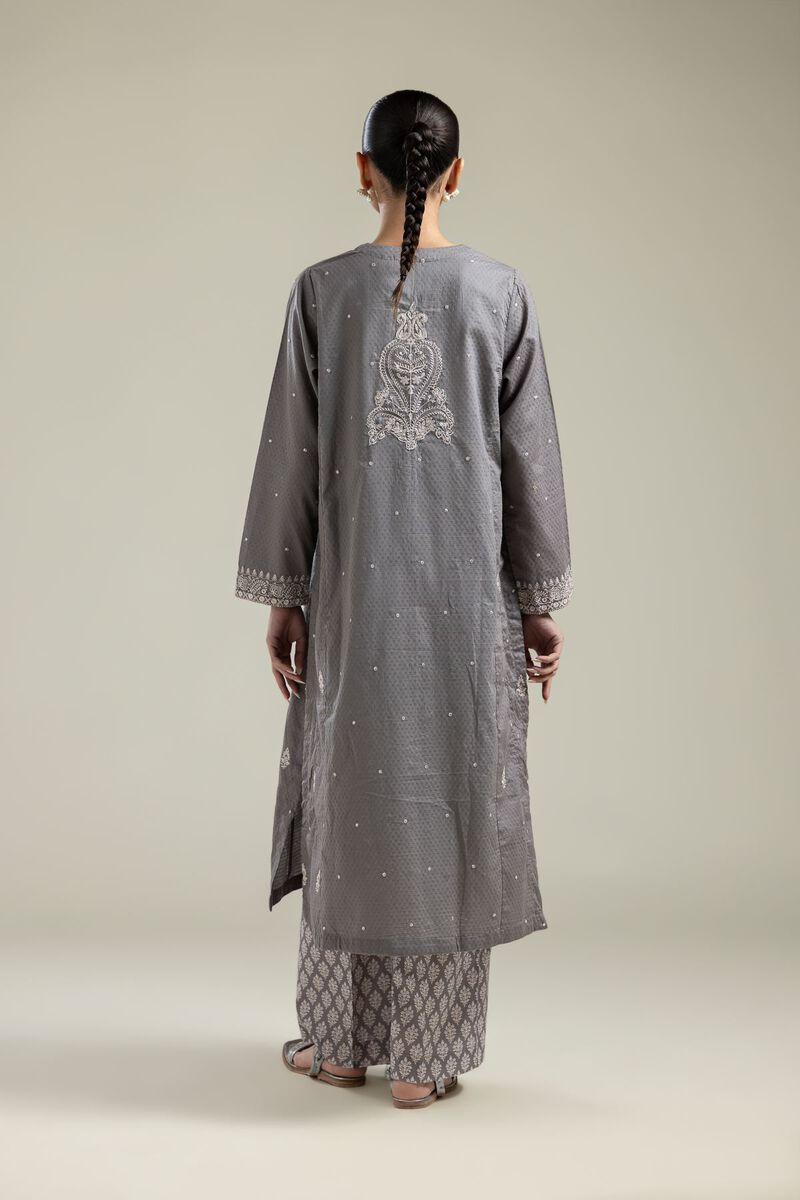 Gray Cotton Kurta