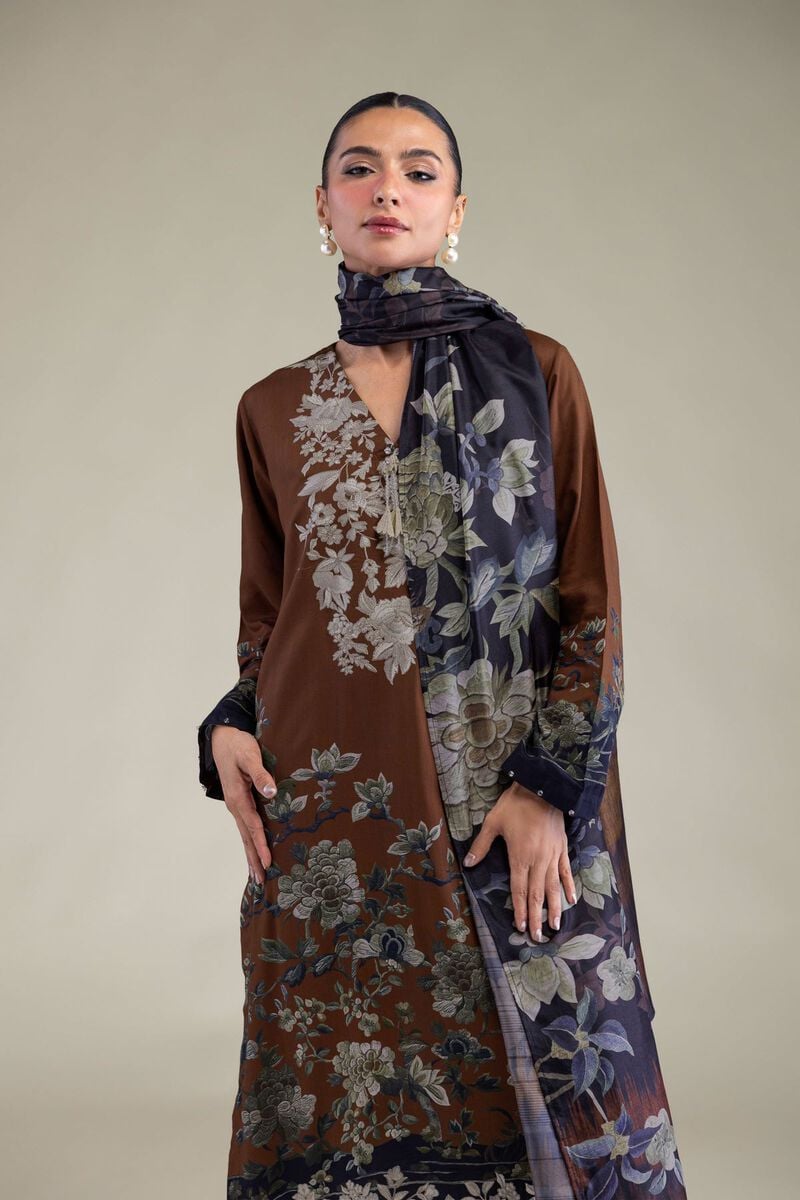 Brown Silk Kurta
