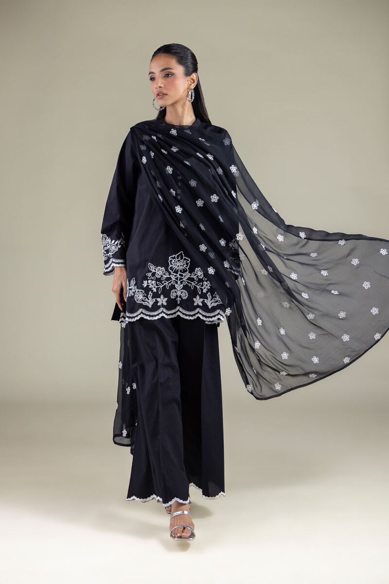 Floral Threadwork Dupatta