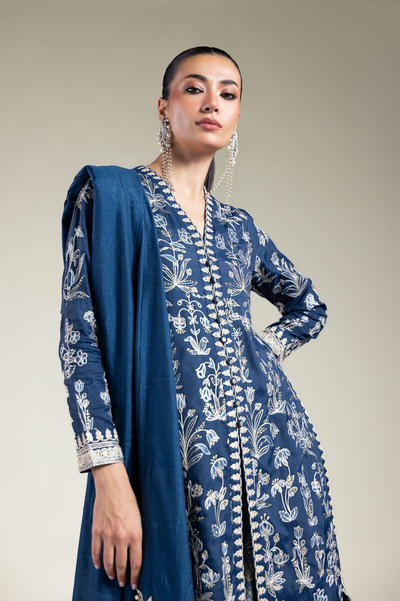 Navy Silk Set