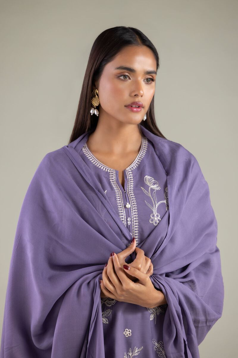 Floral Thread Work Dupatta