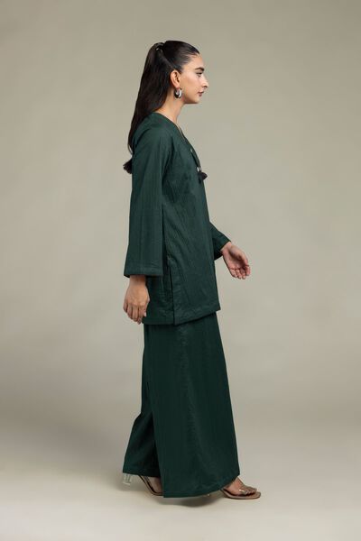 Green Solid Pants, image 1