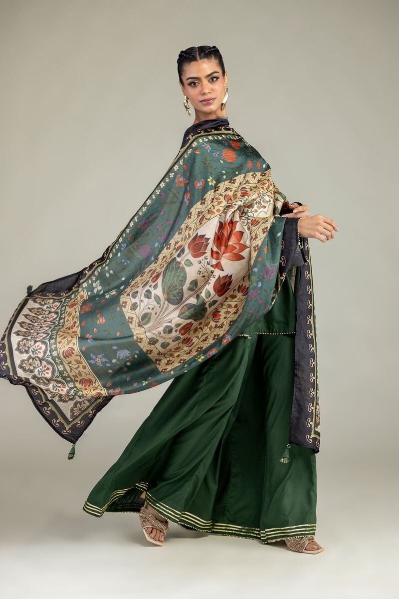 Silk Floral Dupatta