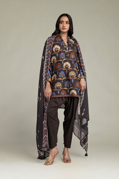 Printed Cambric Brown Cambric Shalwar