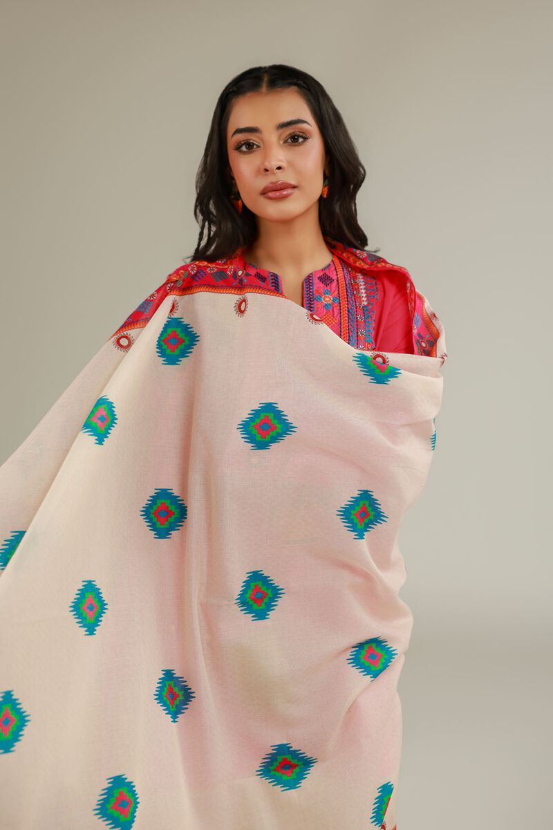 Cotton Pom-Pom Dupatta