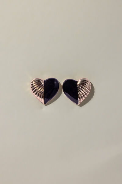 Solid Metal Single Earrings