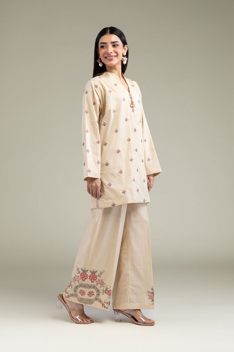 Floral Beige Pants