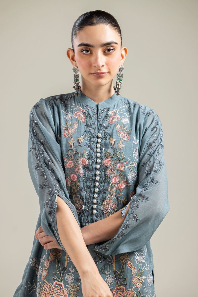 Embroidered Silk Kurta