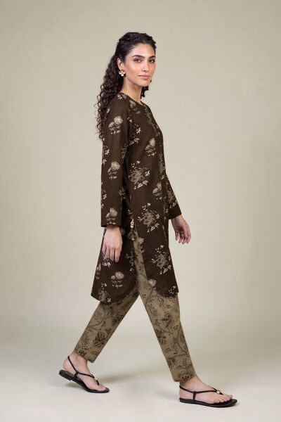 Printed Light Khaddar Beige Printed Shalwar