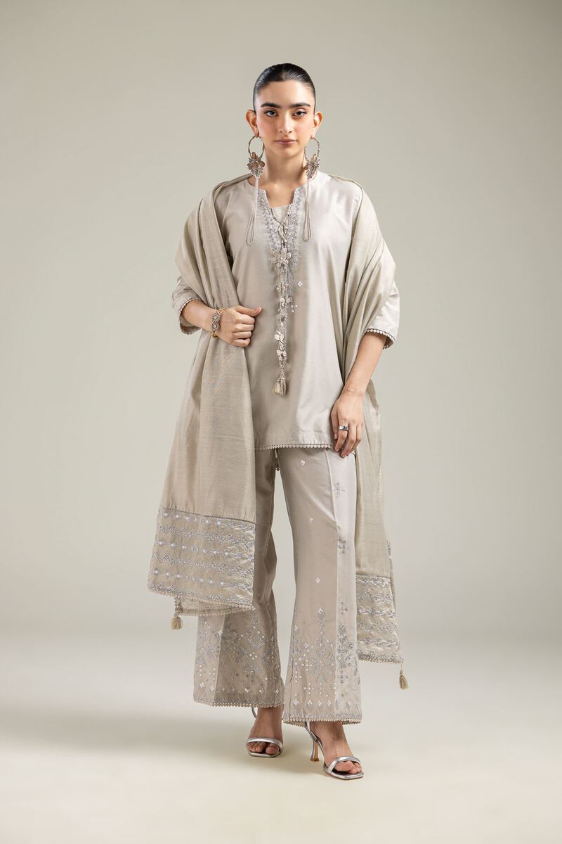 Geometric Beige Dupatta