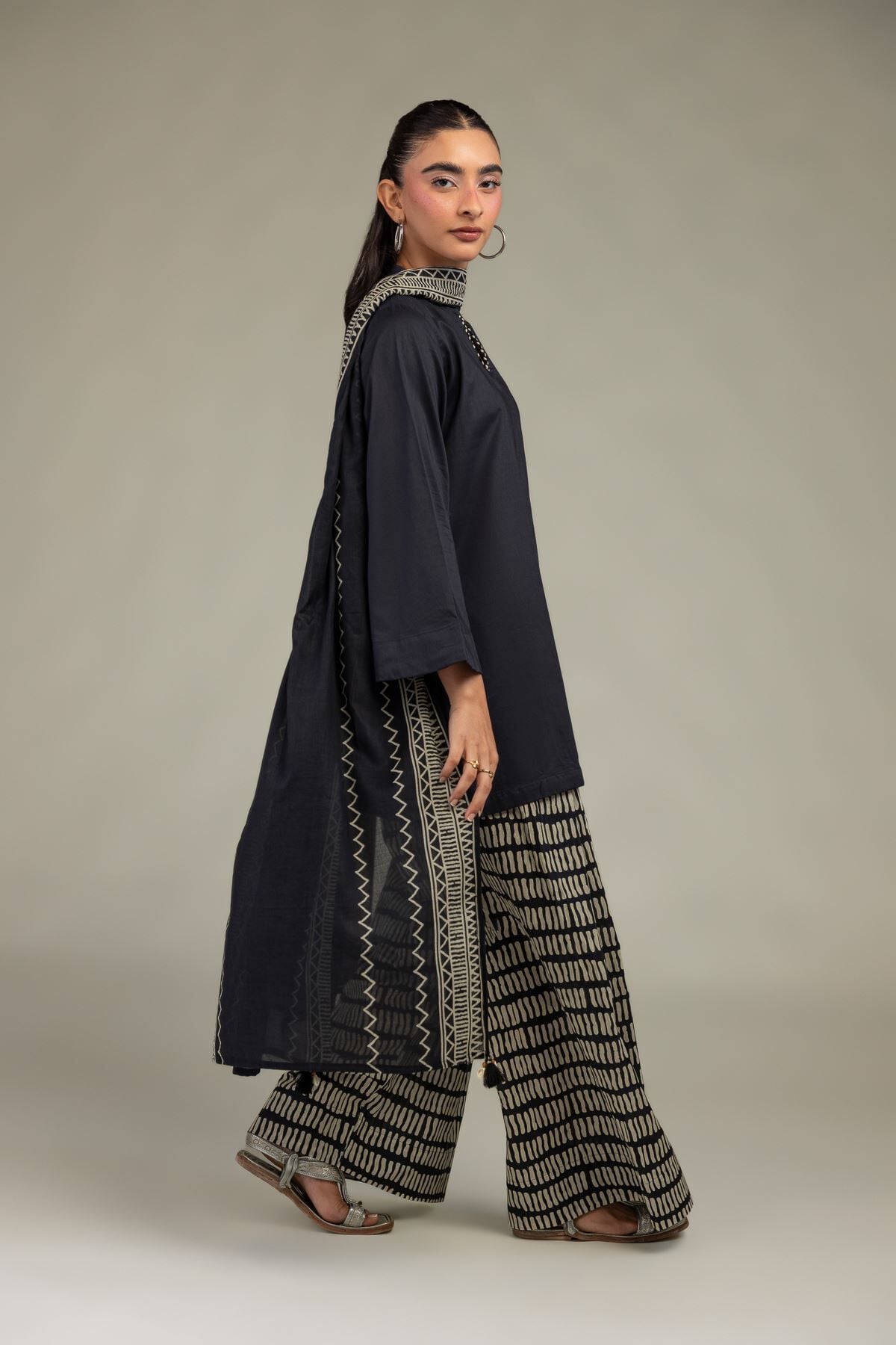 Khaadi - Black Printed Shalwar