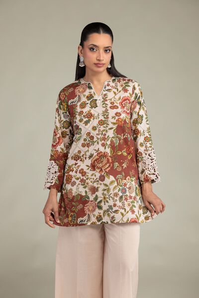 Embroidered Cambric Floral Cambric Kurta