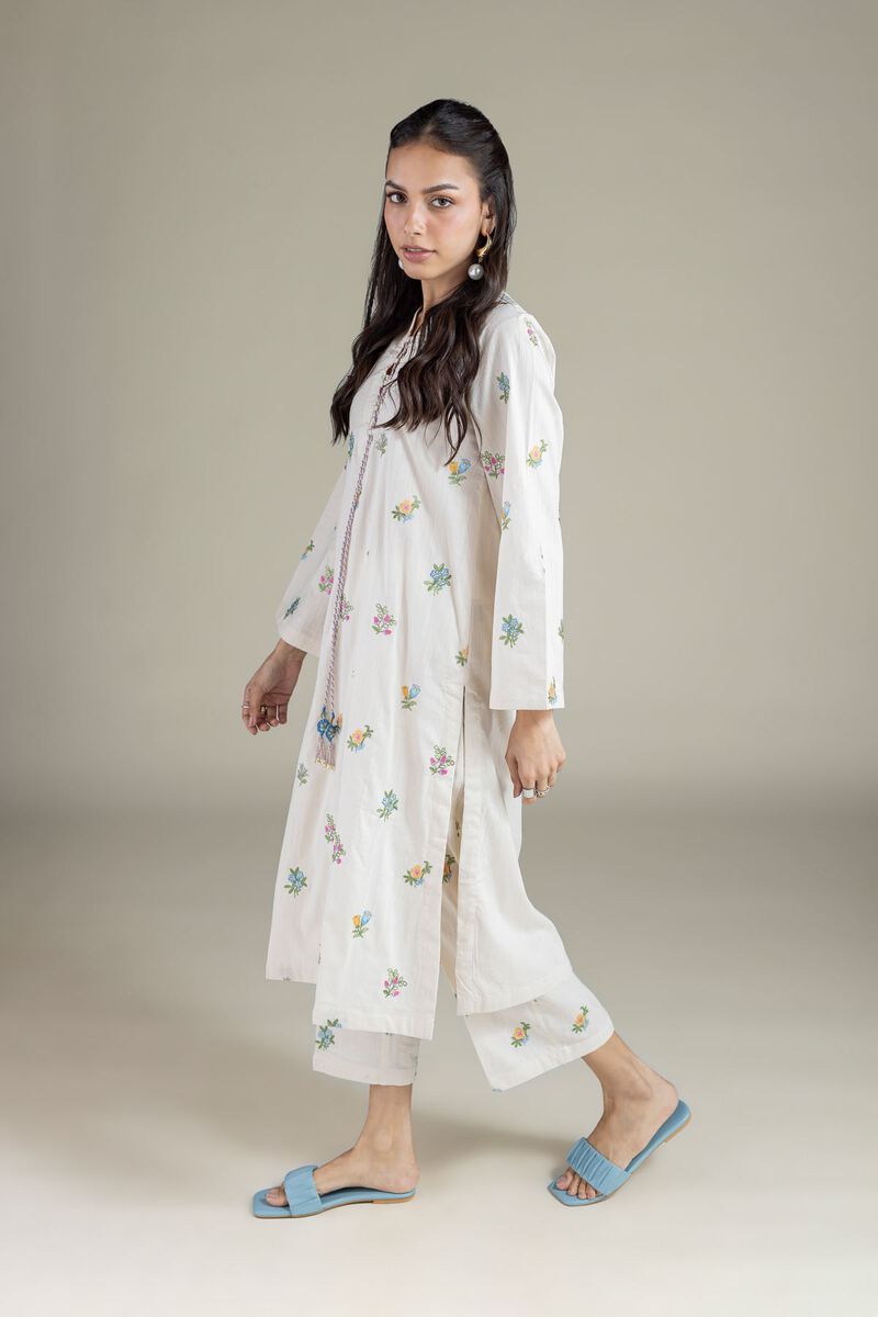 Floral Threadwork Kurta