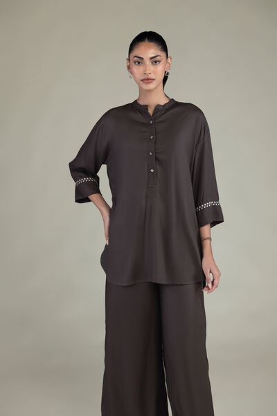 Brown Viscose Shirt