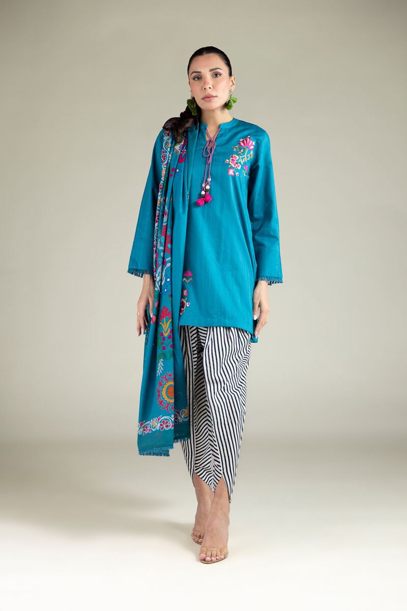 Floral Fringe Dupatta
