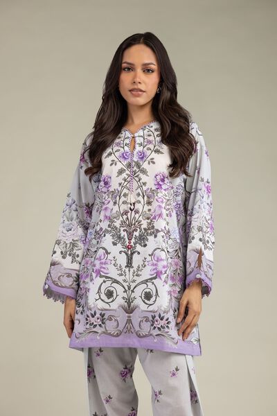 Printed Cambric Floral Cambric Kurta