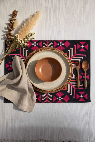 Printed Poly Sateen 13x17in Table Mat
