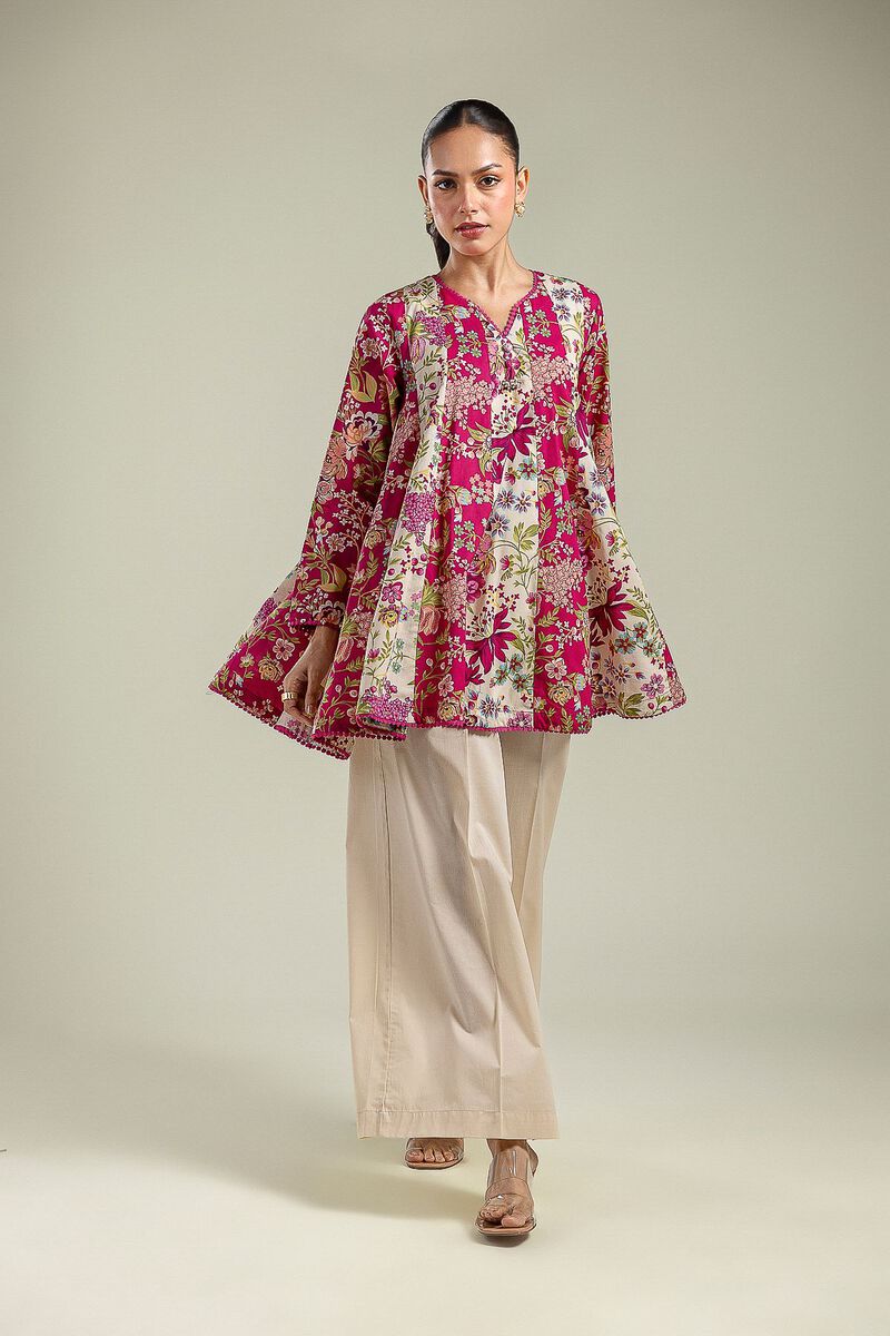 Beige Solid Pants view 2