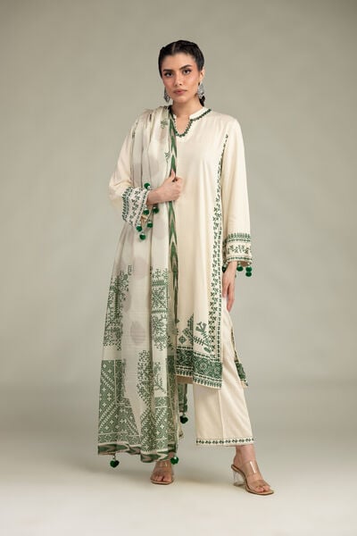 Embroidered Raw Silk Raw Silk Pants