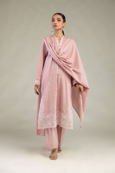 Embroidered Messuri Dobby Messuri Tailored 3-Piece