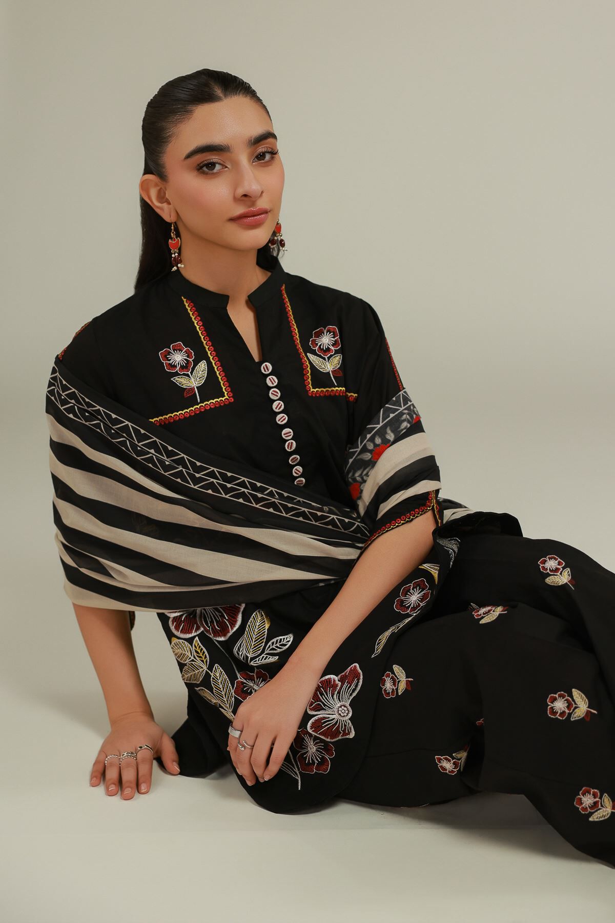 Buy Lawn Threadwork Dupatta | 0.0 N/A | 1-26-140-C-D-VG_MULTI