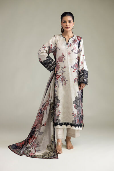 Embroidered Lawn Fabrics 3 Piece