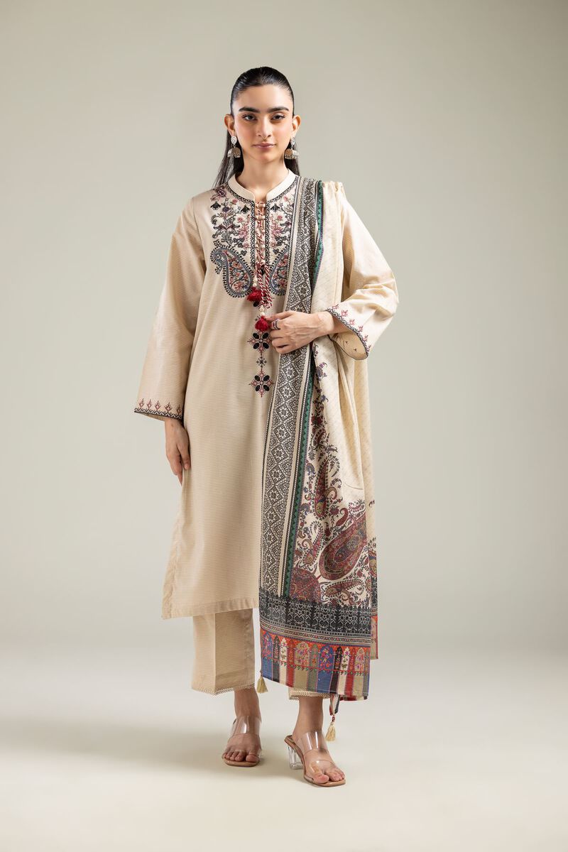 Geometric Tassel Dupatta