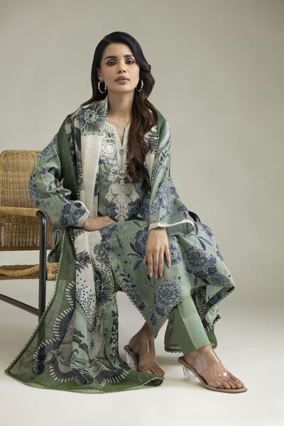 Embroidered Lawn Lawn 3-Piece Tailored