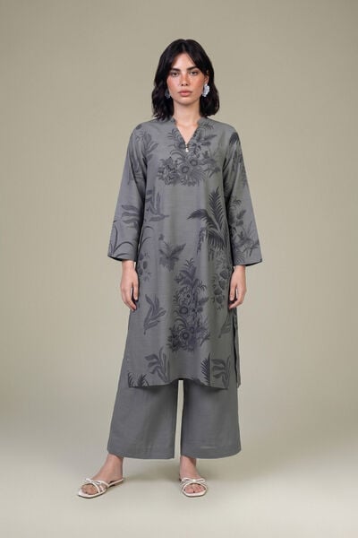 Printed Light Khaddar 2 Piece Tailored