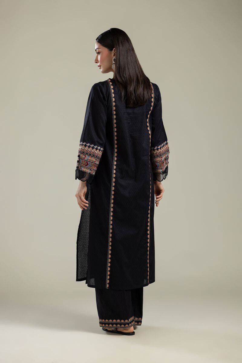 Black Embroidered Kurta
