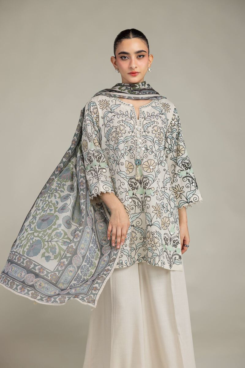 Short Floral Kurta