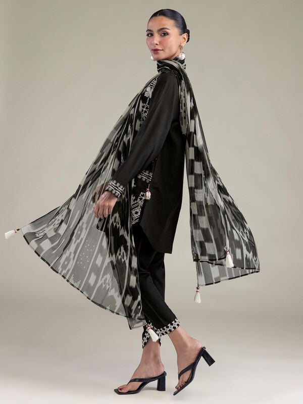 Black Silk Shalwar