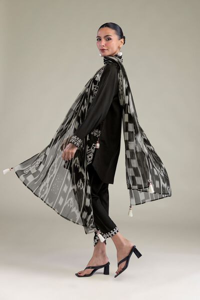 Black Silk Shalwar, image 1