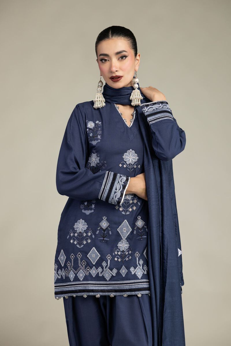 Floral V-Neck Kurta