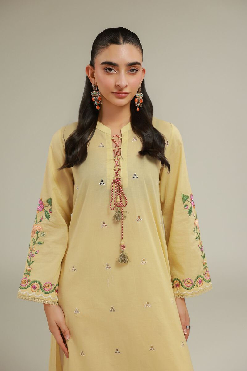 Floral Cambric Kurta