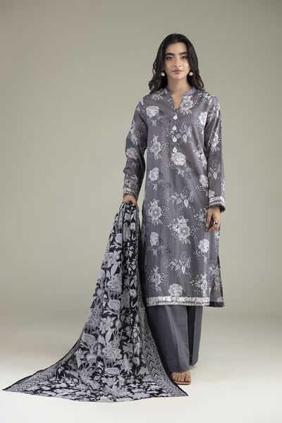 Embroidered Cambric Fabrics 3 Piece