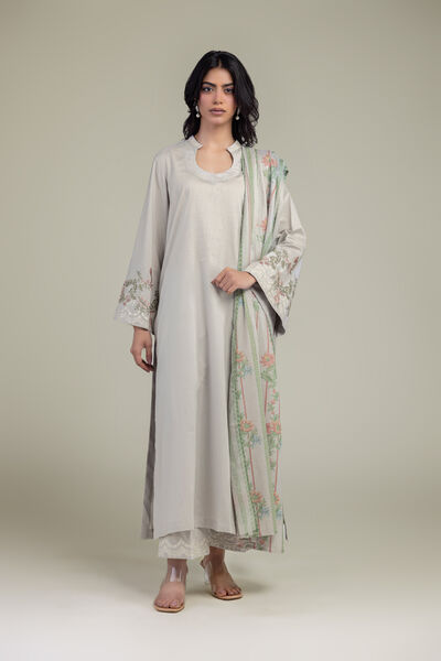 Floral Cambric Kurta, image 1