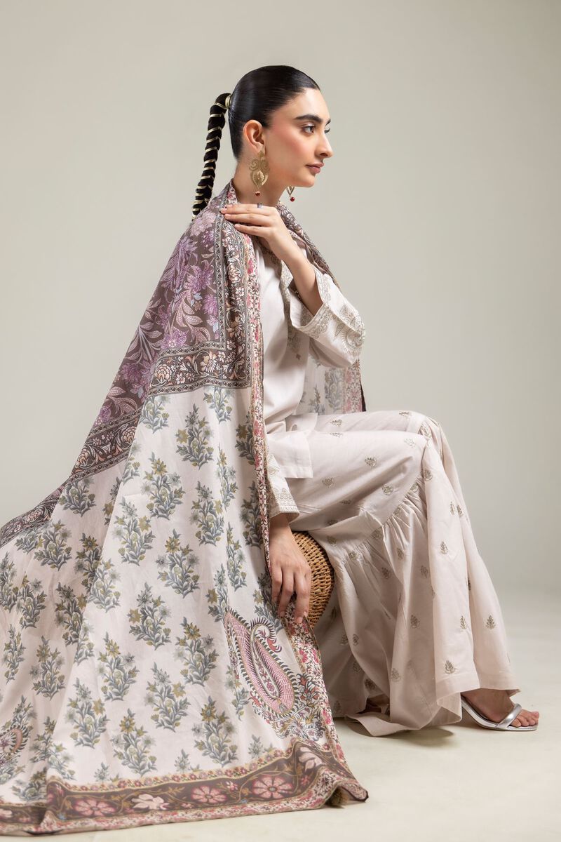 Lawn Paisley Dupatta