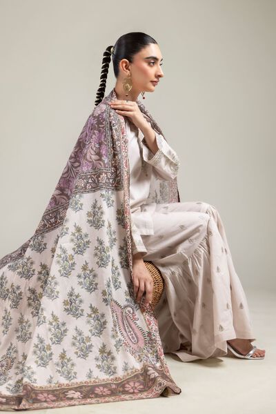 Lawn Paisley Dupatta, image 1