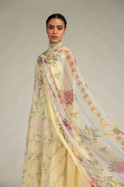 Floral Mesuri Dupatta, image 1