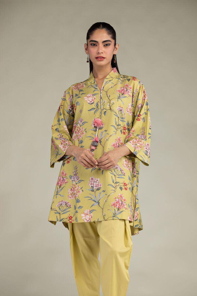 Floral V-Neck Kurta