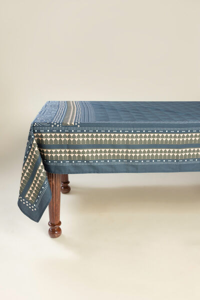 Printed Cotton Duck 66x104in Table Cover
