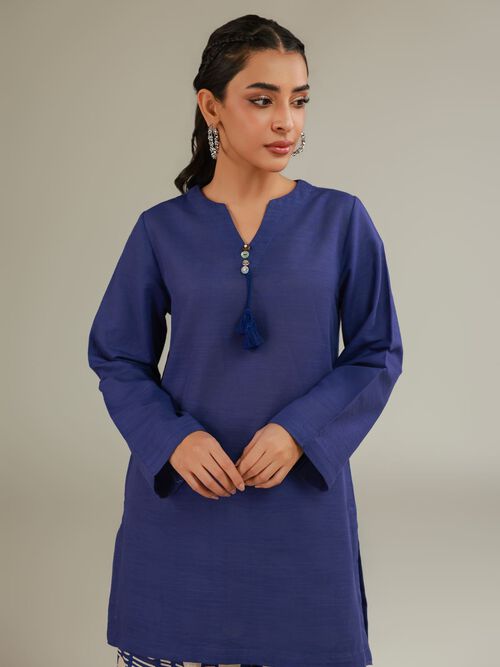 V-Neck Tassel Kurta